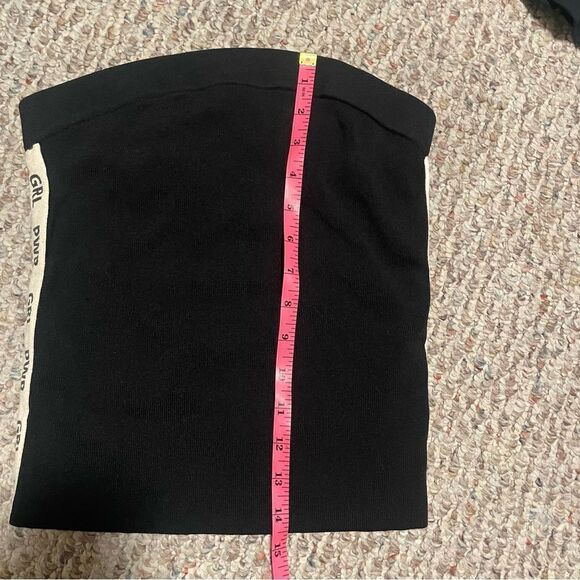 Marled x Olivia Culpo Printed Tape Tube Top in Black- Size XS - Picture 7 of 8